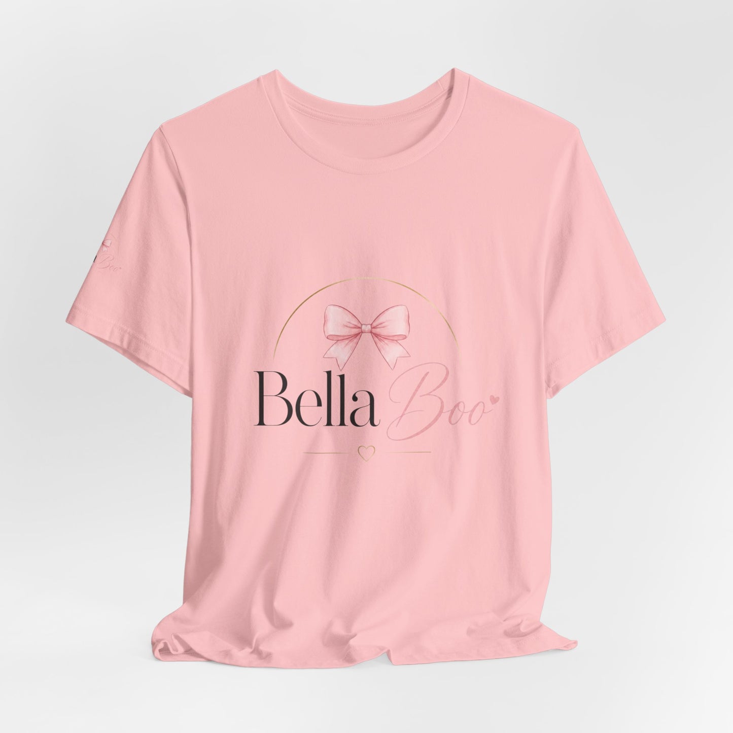 Bella Boo Tee — Pink Bow Baby Name Graphic T-Shirt