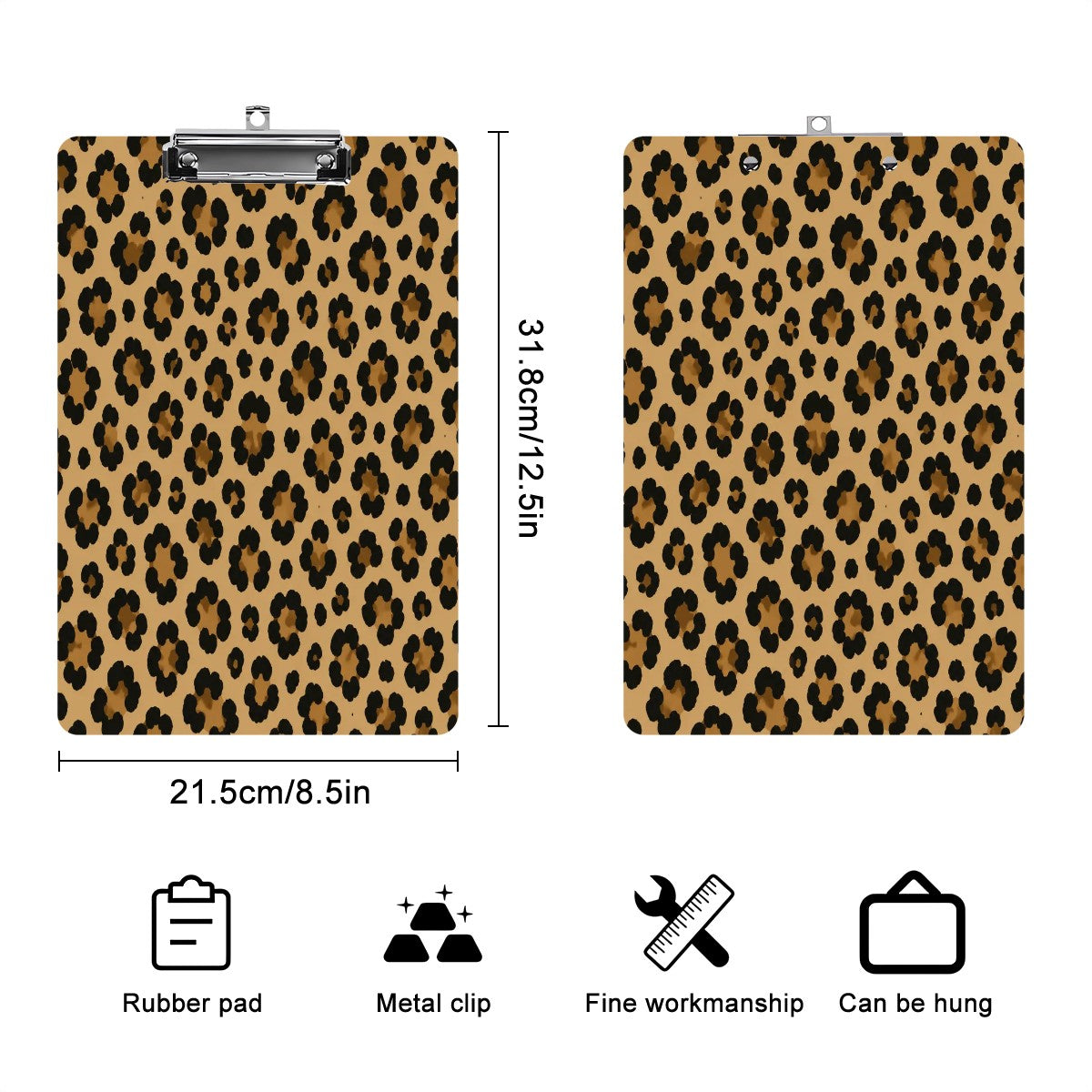 Cheetah Chic Acrylic Clipboard