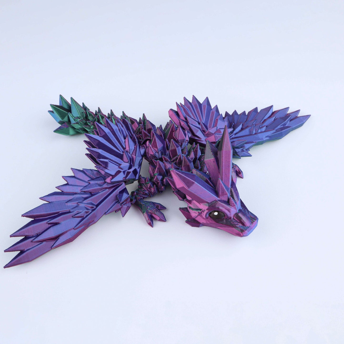 3D Printed Crystal Wing Tadling Dragon Fidget Toy – Articulated Fantasy Desk Toy Gift