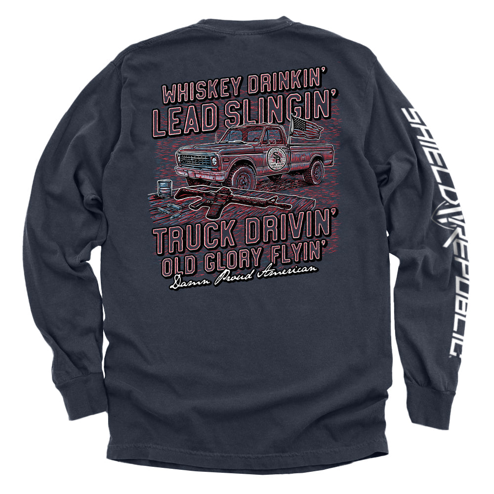 Damn Proud American Red White and Blue Graphic Tee