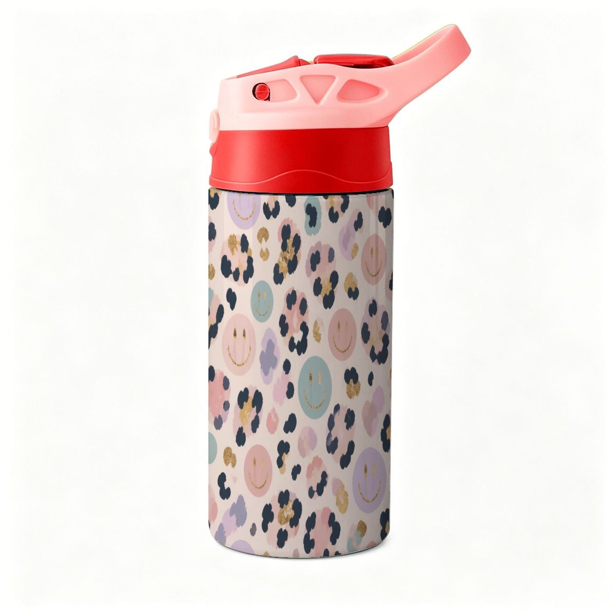 Cheetah Smiley Kids Water Bottle