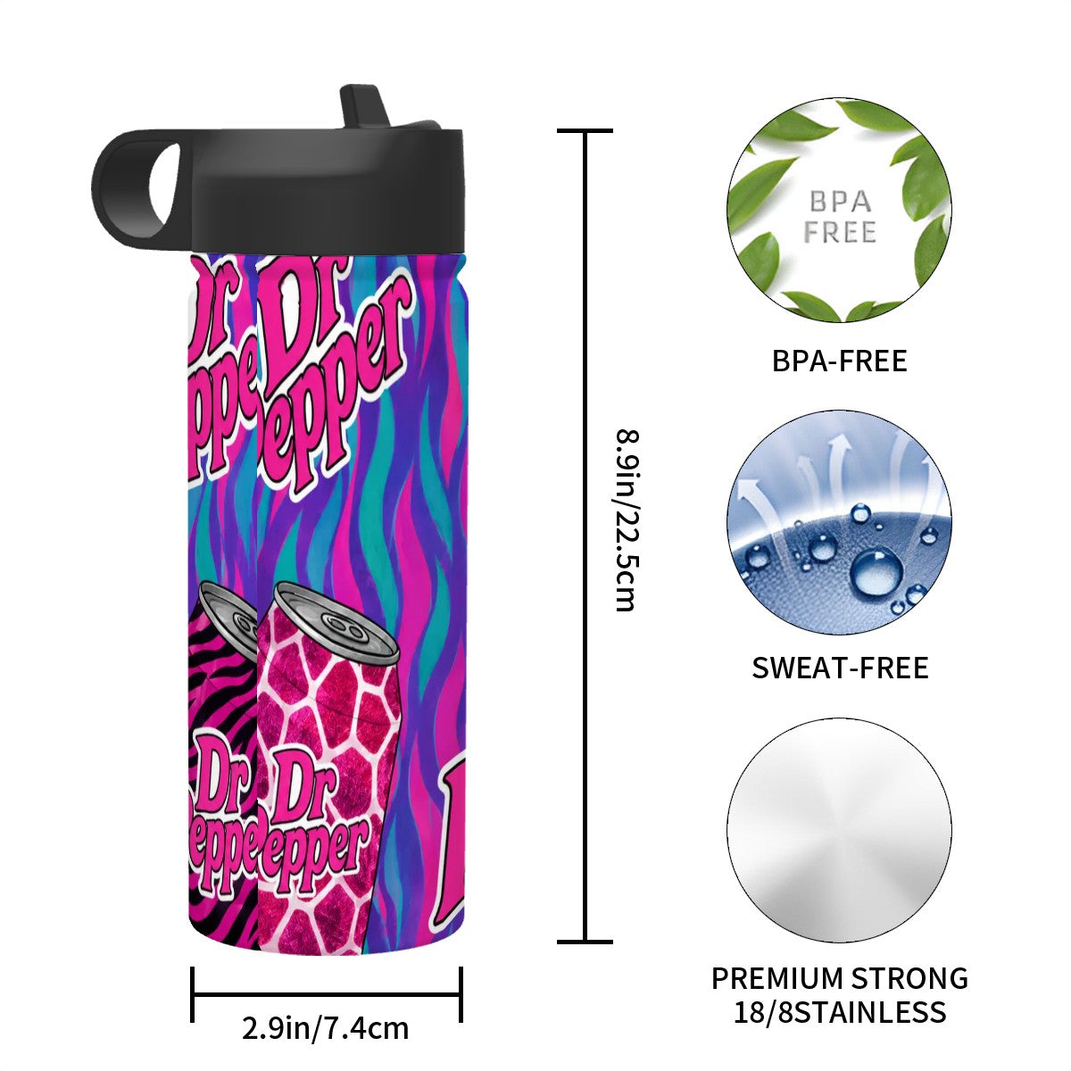 Dr Pepper Stainless Steel Vacuum Insulated Tumbler (18oz)