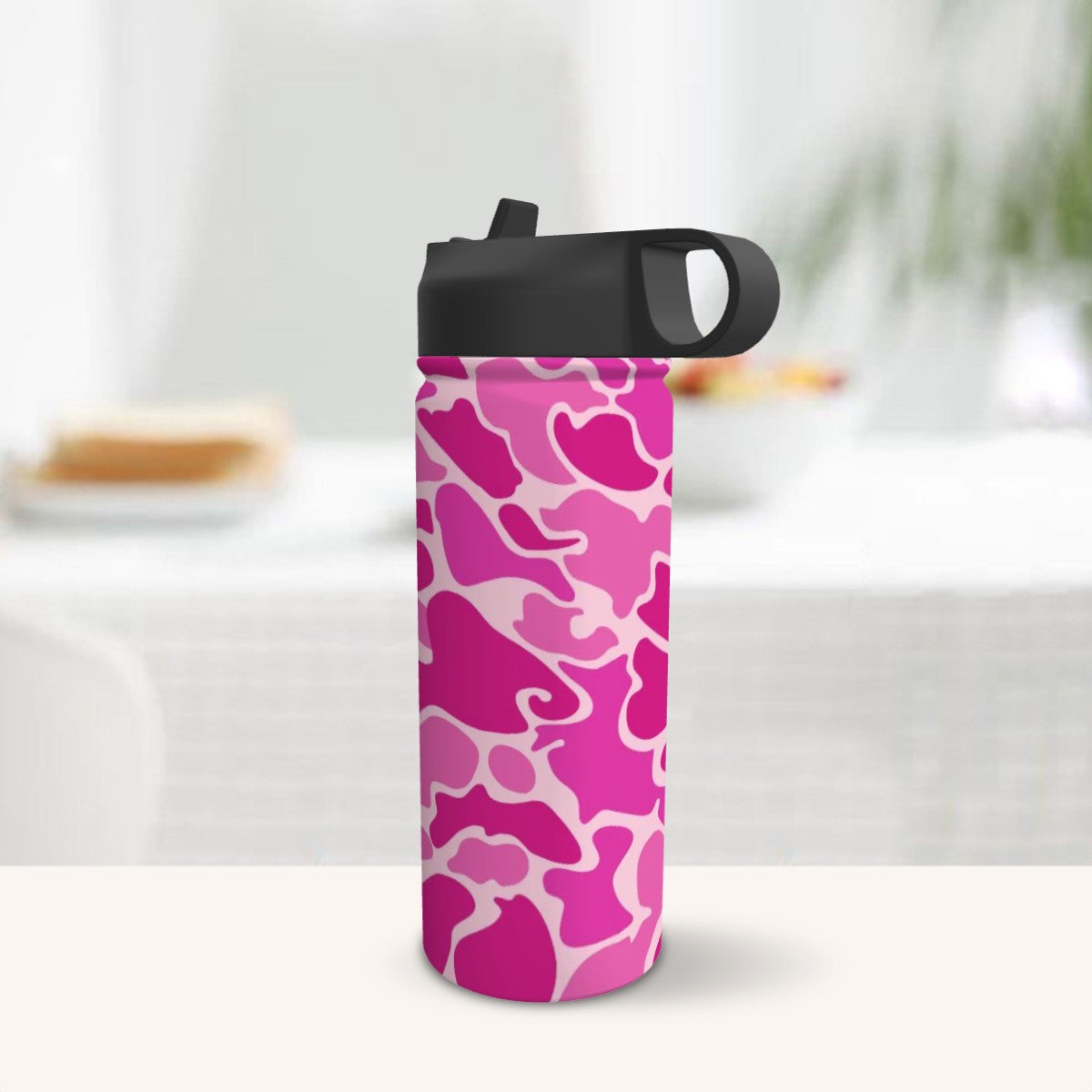 Stainless Steel Vacuum Insulated Tumbler (18oz) Girl Colors Camo Design