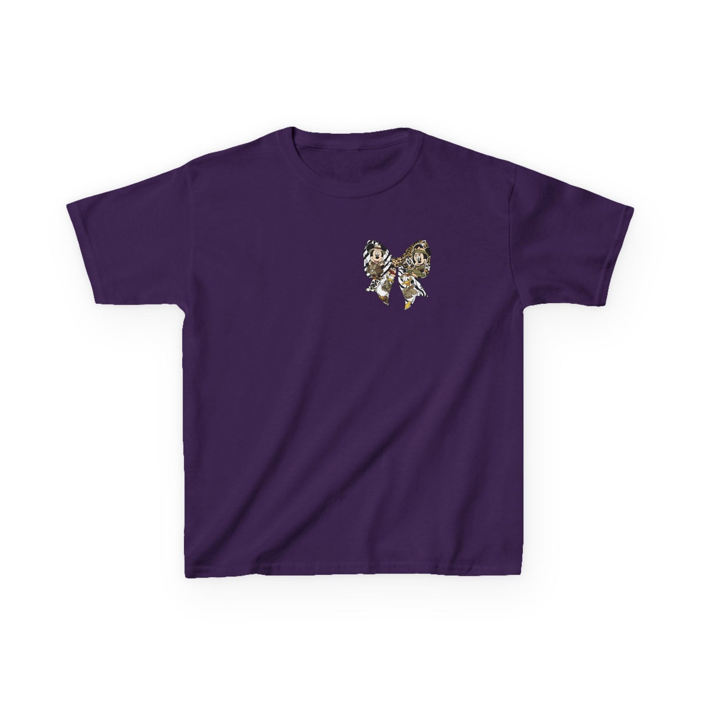 Kids T‑Shirt — Cute Bear & Bow Graphic Tee (Playful Animal Collage)