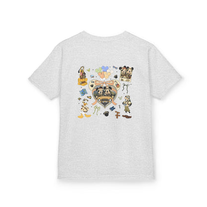 Kids T‑Shirt — Cute Bear & Bow Graphic Tee (Playful Animal Collage)