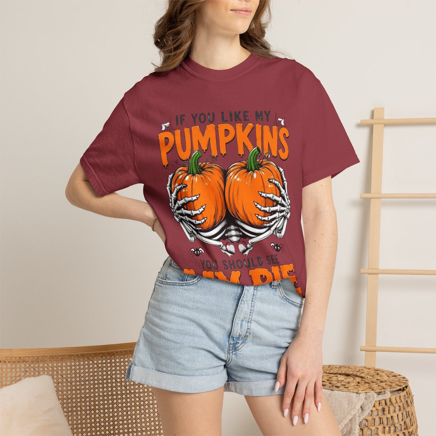 Pumpkin Pie Halloween T-Shirt — "If You Like My Pumpkins You Should See My Pie"