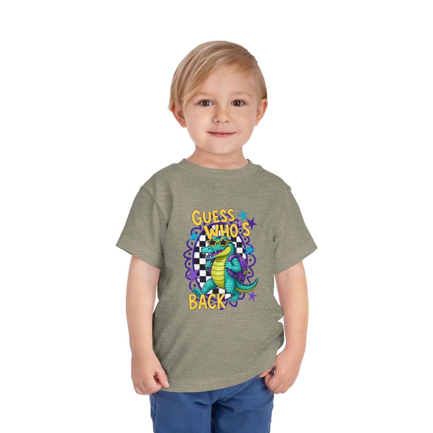 Toddler Tee — "Guess Who's Back" Alligator Cartoon Graphic