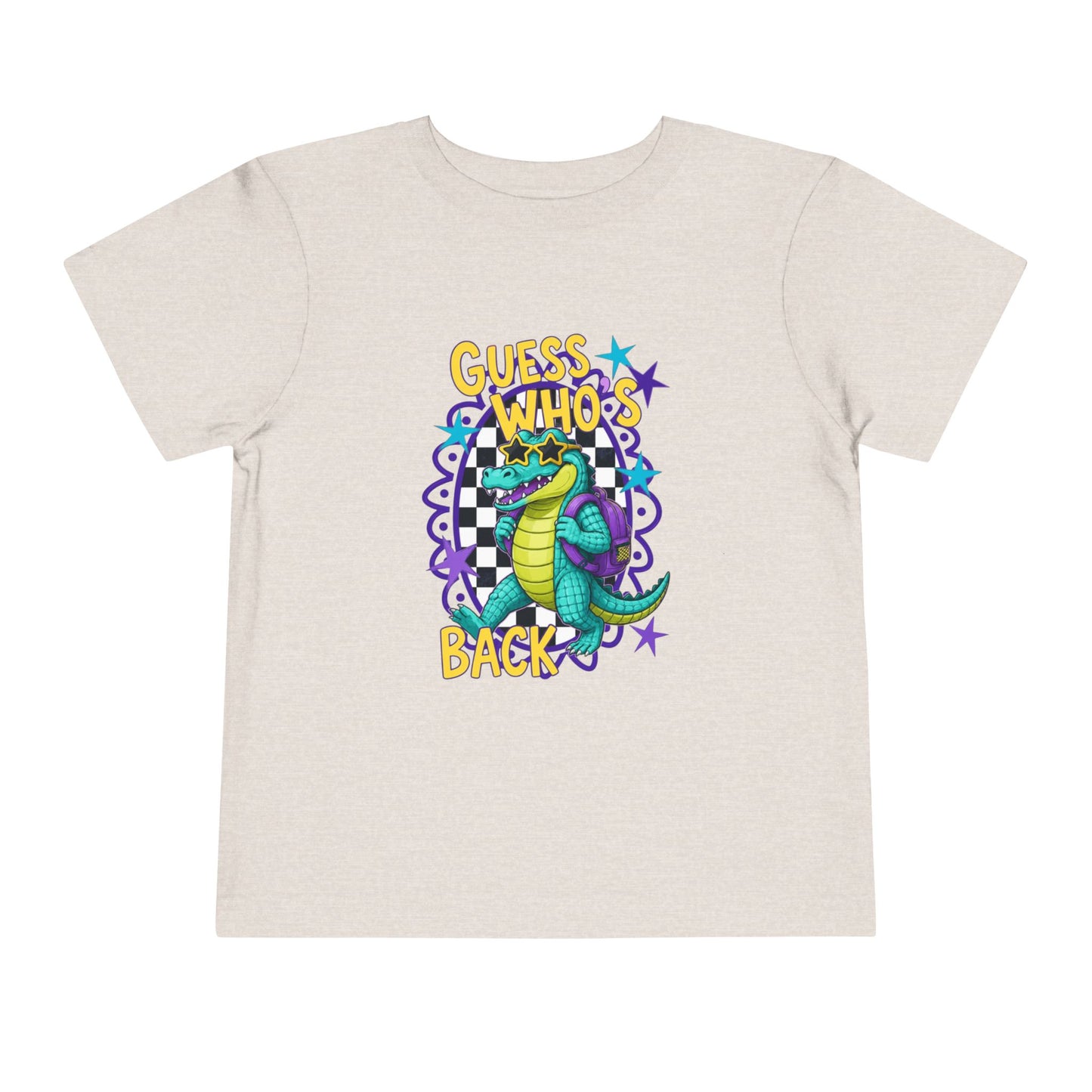 Toddler Tee — "Guess Who's Back" Alligator Cartoon Graphic