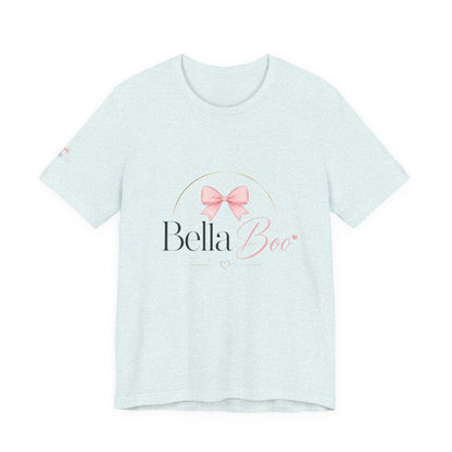 Bella Boo Tee — Pink Bow Baby Name Graphic T-Shirt