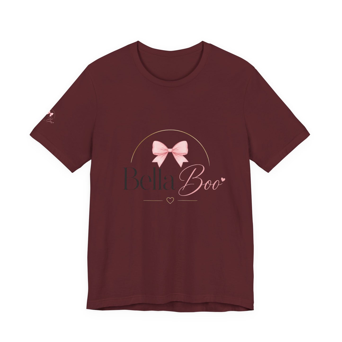 Bella Boo Tee — Pink Bow Baby Name Graphic T-Shirt