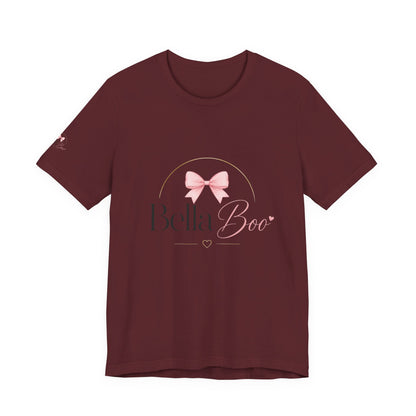 Bella Boo Tee — Pink Bow Baby Name Graphic T-Shirt