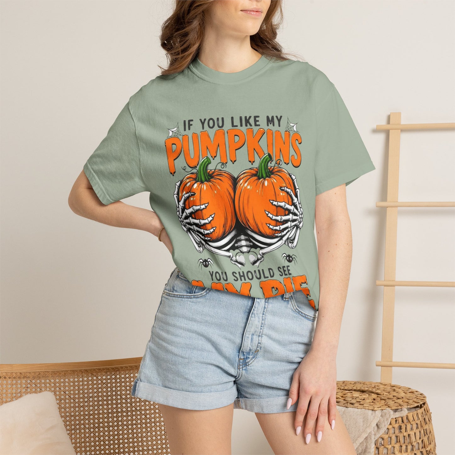 Pumpkin Pie Halloween T-Shirt — "If You Like My Pumpkins You Should See My Pie"
