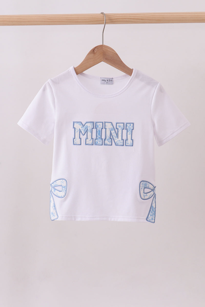 White MAMA Bow Applique Mommy & Me Matching Top | Mother Daughter Boutique Outfit