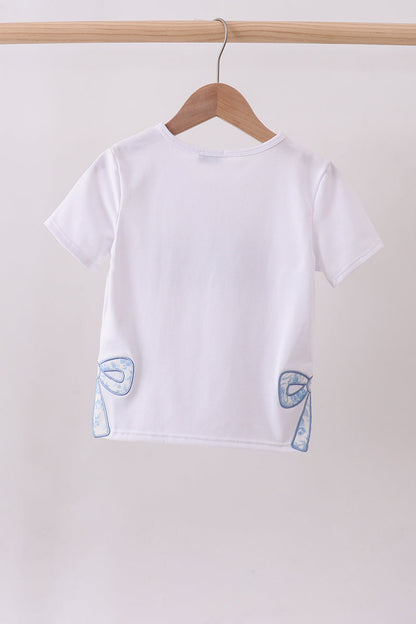 White MAMA Bow Applique Mommy & Me Matching Top | Mother Daughter Boutique Outfit
