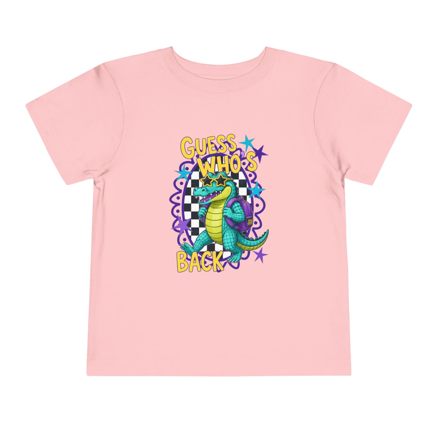 Toddler Tee — "Guess Who's Back" Alligator Cartoon Graphic