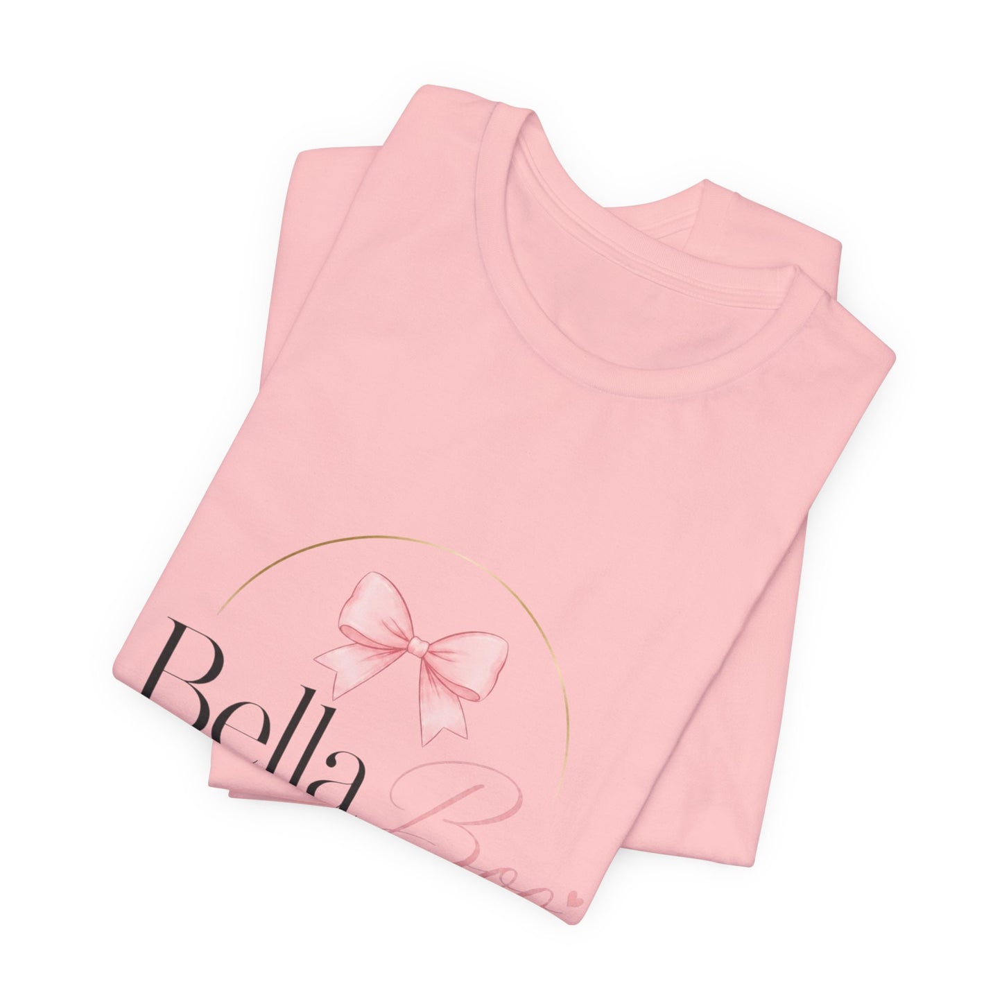 Bella Boo Tee — Pink Bow Baby Name Graphic T-Shirt