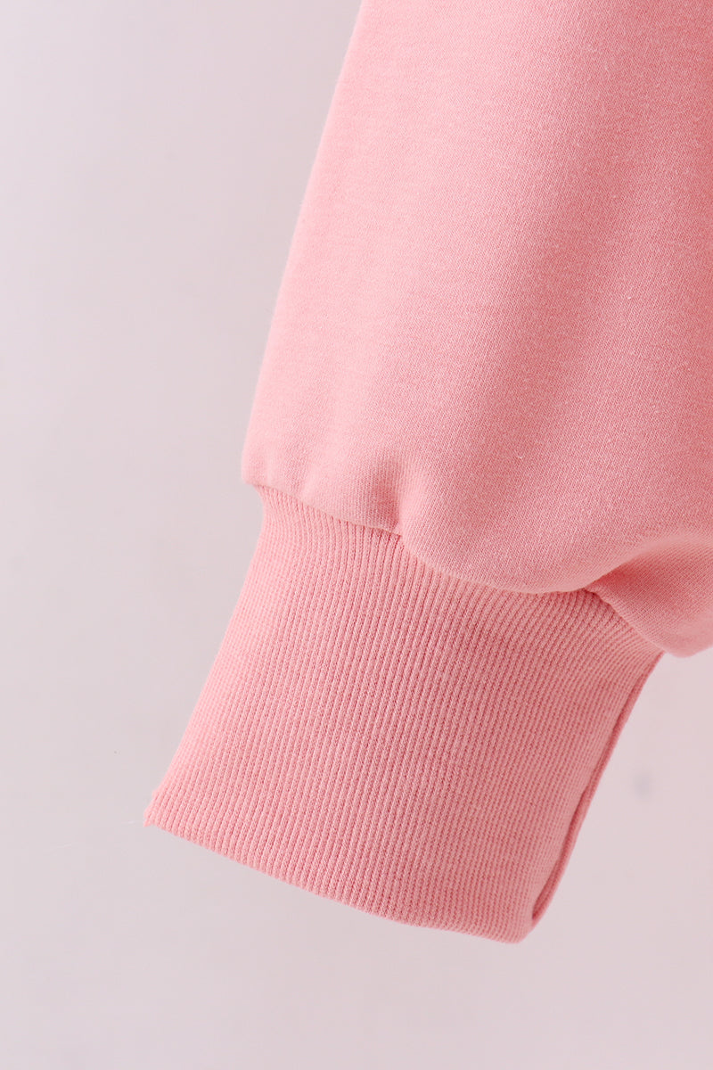 Peach Hand-Sewn Bow Mommy & Me Matching Sweatshirt Set | Mother Daughter Boutique Outf