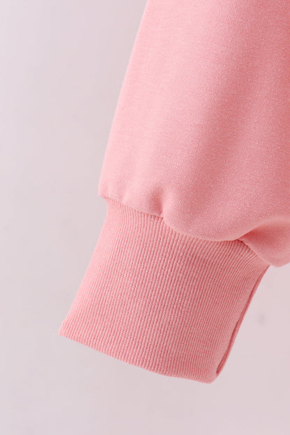 Peach Hand-Sewn Bow Mommy & Me Matching Sweatshirt Set | Mother Daughter Boutique Outf