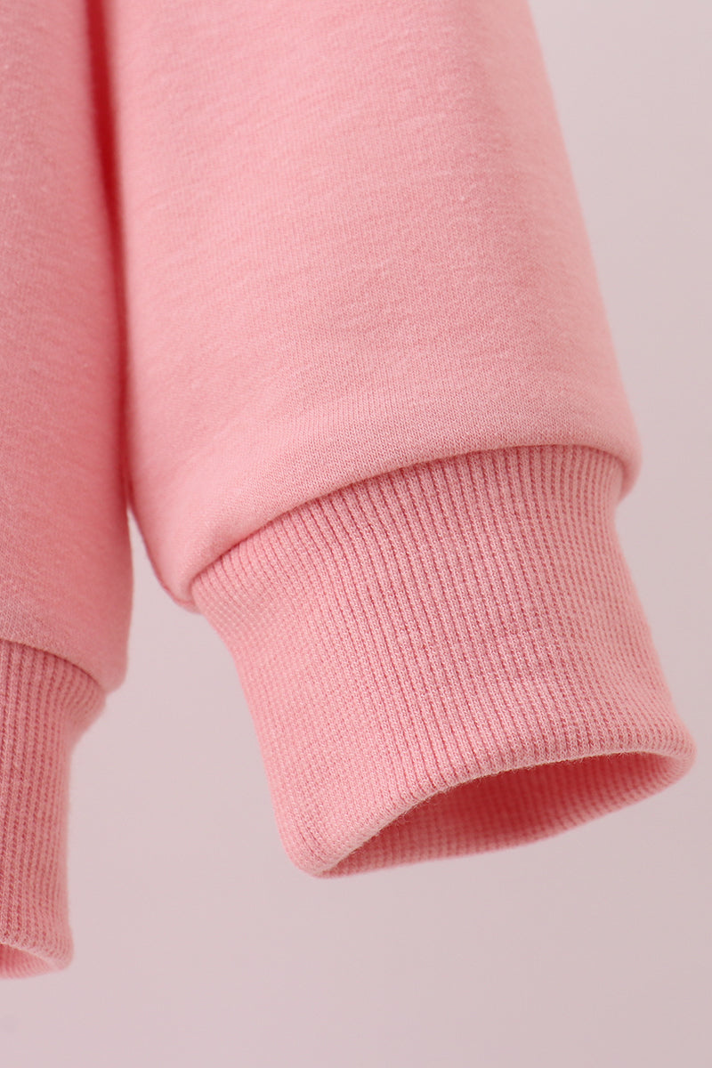 Peach Hand-Sewn Bow Mommy & Me Matching Sweatshirt Set | Mother Daughter Boutique Outf