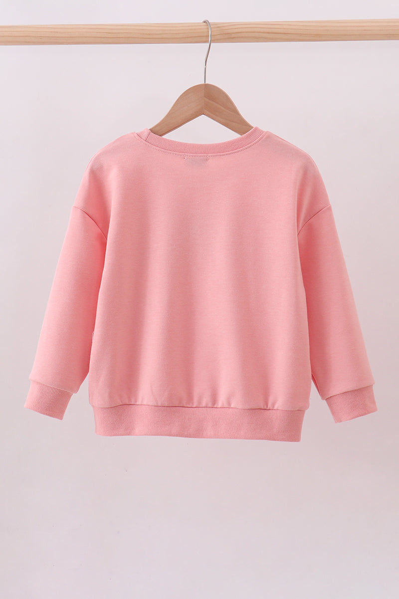 Peach Hand-Sewn Bow Mommy & Me Matching Sweatshirt Set | Mother Daughter Boutique Outf