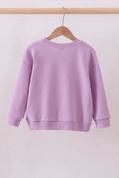 Purple Hand-Sewn Bow Mommy & Me Matching Sweatshirt Set | Mother Daughter Boutique Outfit