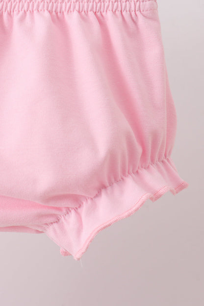 Sailor Dreams Sailboat Pink Smocked Bloomer Set