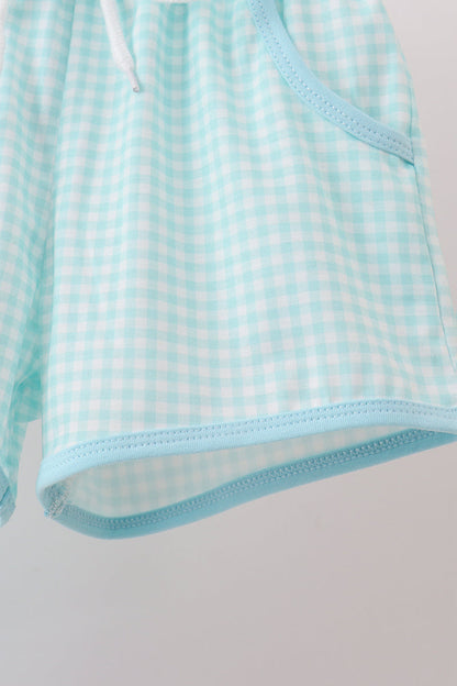 Blue Apple Embroidered Shorts Set | Sweet Baby & Toddler Boutique Outfit