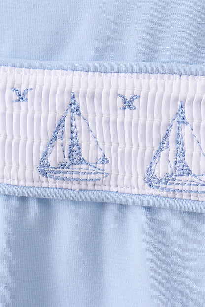 Sailors Dreams Sailboat Scalloped Bloomer Set