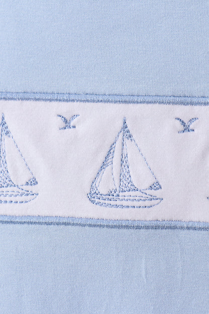 Sail Away Blue Embroidered Joh Joh