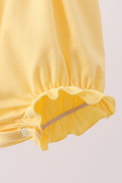 Girls Yellow Belle Inspired Ruffle Romper ] Princess Boutique Outfit