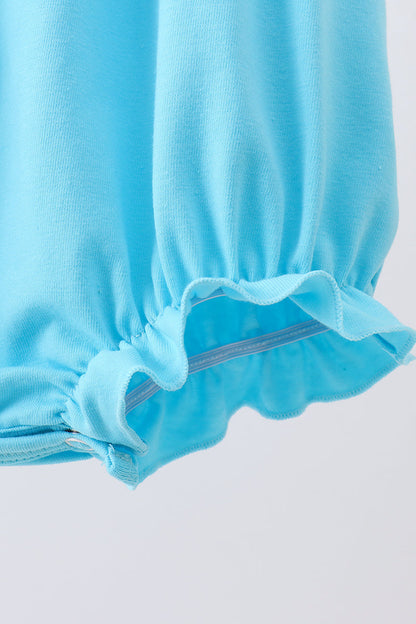 Girls Blue Elsa Inspired Ruffle Romper | Winter Princess Boutique Outfit” ❄️✨