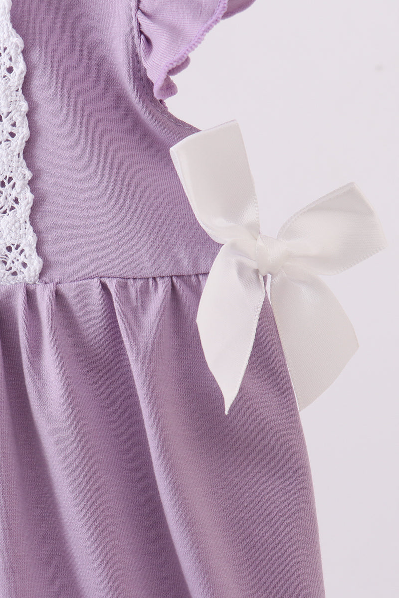 Girls Purple Princess Romper ] Rapunzel Inspired Romper ] Fairytale