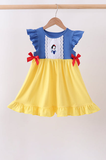 Girls Snow White Inspired Princess Dress ] Yellow Blue Red Ruffle Fairytale Dress