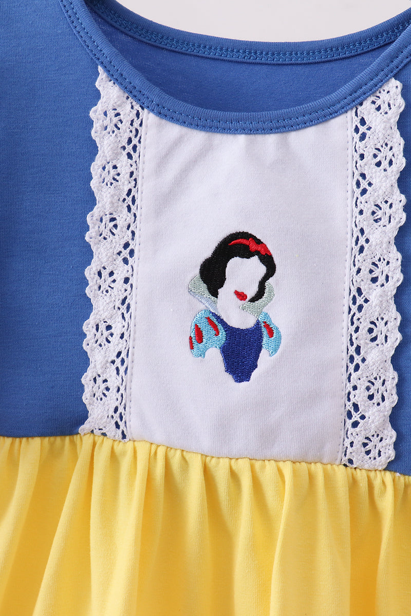 Girls Snow White Inspired Princess Dress ] Yellow Blue Red Ruffle Fairytale Dress