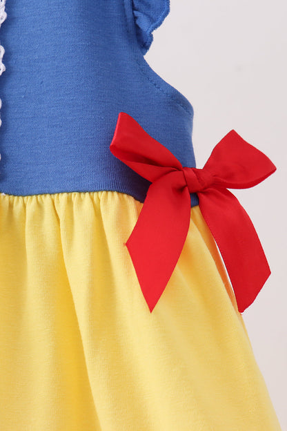 Girls Snow White Inspired Princess Dress ] Yellow Blue Red Ruffle Fairytale Dress