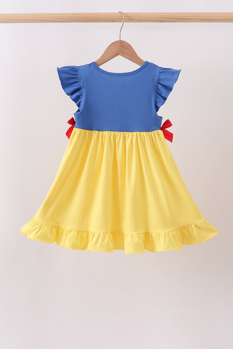 Girls Snow White Inspired Princess Dress ] Yellow Blue Red Ruffle Fairytale Dress