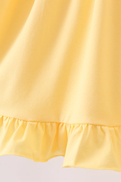 Girls Yellow Belle Inspired Ruffle Dress ] Princess Boutique Outfit
