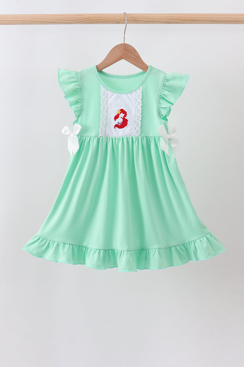Little Mermaid Ariel Dress Princess Outfit/ Girls Disney Inspired Set/ Toddler & Kids Boutique Style