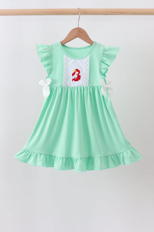 Little Mermaid Ariel Dress Princess Outfit/ Girls Disney Inspired Set/ Toddler & Kids Boutique Style