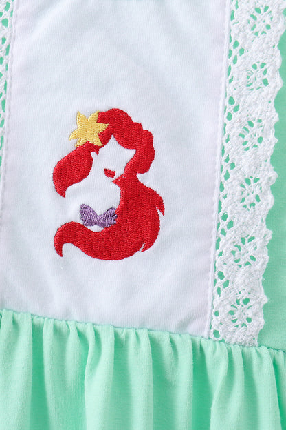 Little Mermaid Ariel Dress Princess Outfit/ Girls Disney Inspired Set/ Toddler & Kids Boutique Style