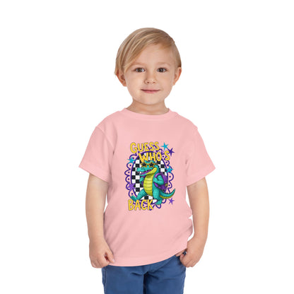Toddler Tee — "Guess Who's Back" Alligator Cartoon Graphic