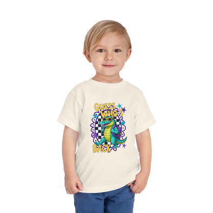 Toddler Tee — "Guess Who's Back" Alligator Cartoon Graphic