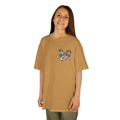 Kids T‑Shirt — Cute Bear & Bow Graphic Tee (Playful Animal Collage)