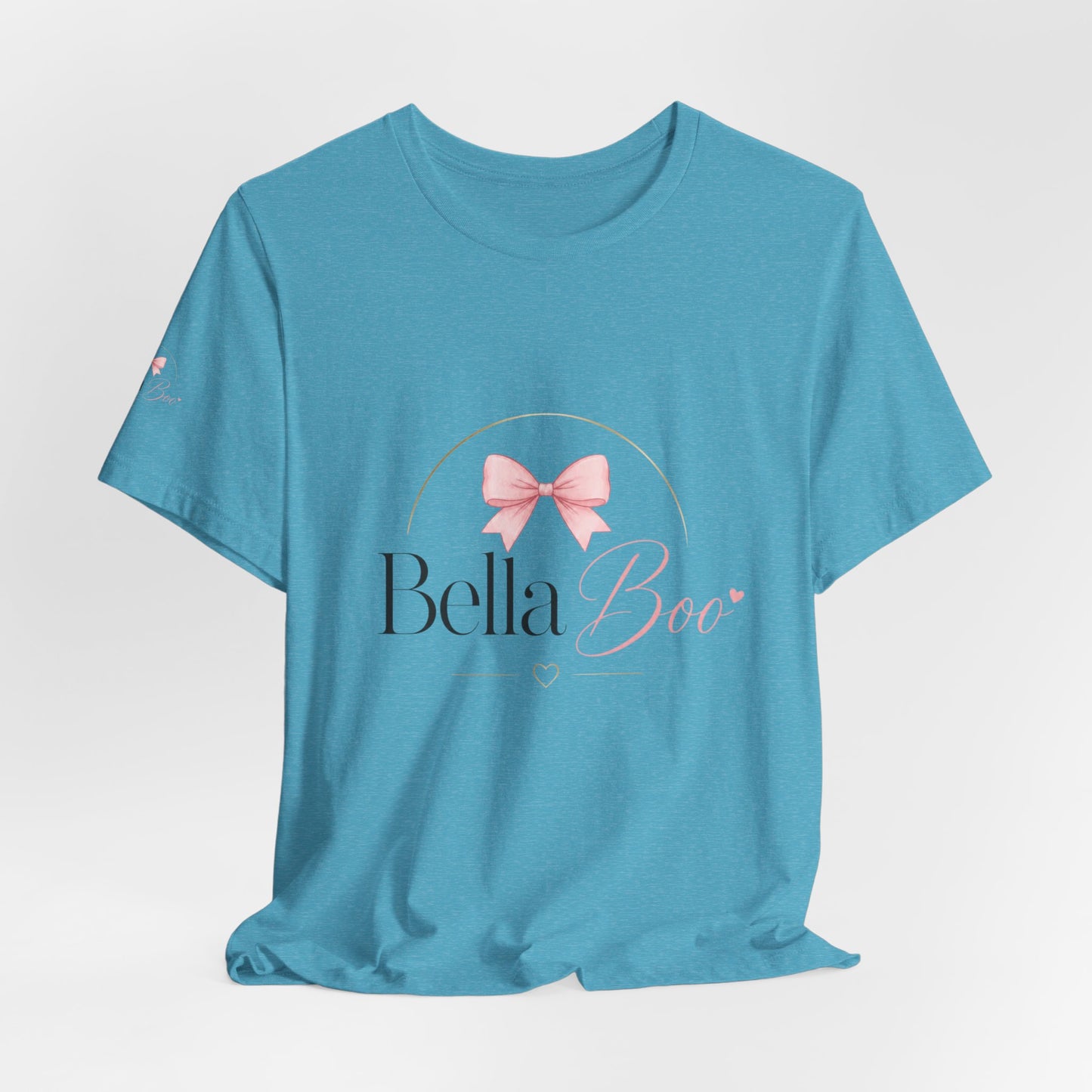 Bella Boo Tee — Pink Bow Baby Name Graphic T-Shirt