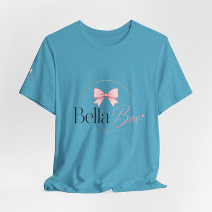 Bella Boo Tee — Pink Bow Baby Name Graphic T-Shirt