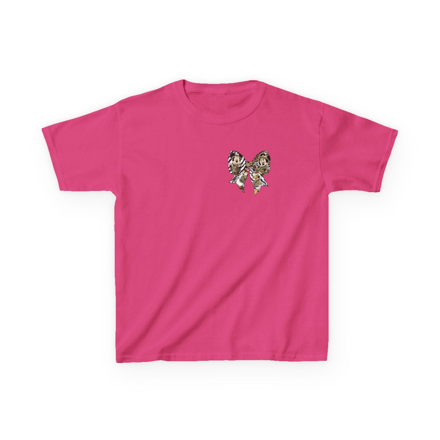 Kids T‑Shirt — Cute Bear & Bow Graphic Tee (Playful Animal Collage)