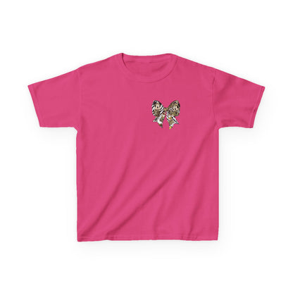 Kids T‑Shirt — Cute Bear & Bow Graphic Tee (Playful Animal Collage)