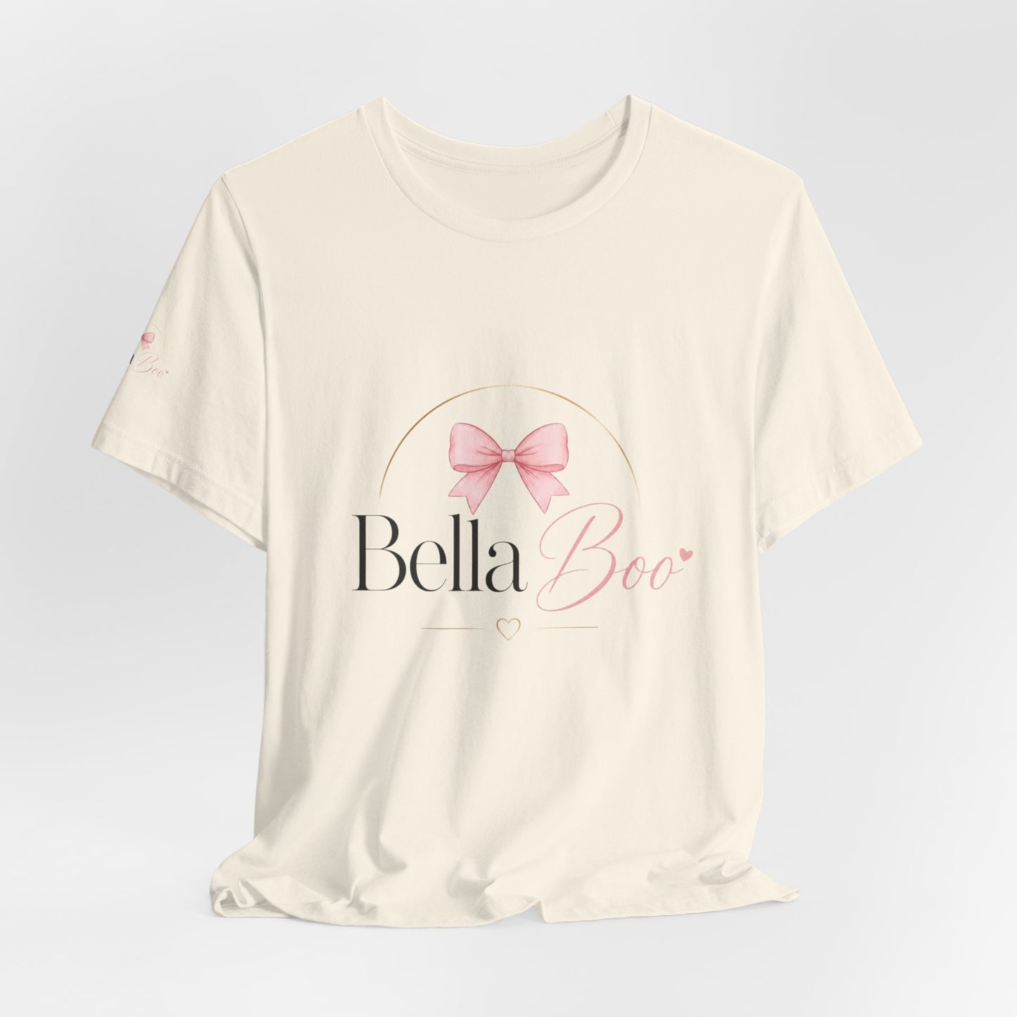 Bella Boo Tee — Pink Bow Baby Name Graphic T-Shirt