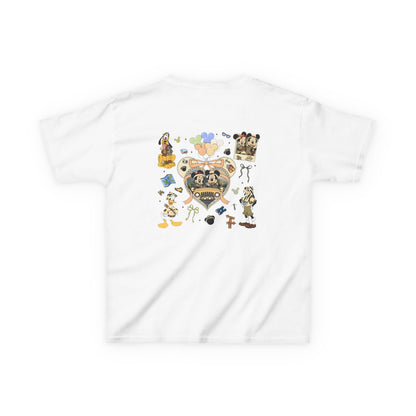 Kids T‑Shirt — Cute Bear & Bow Graphic Tee (Playful Animal Collage)