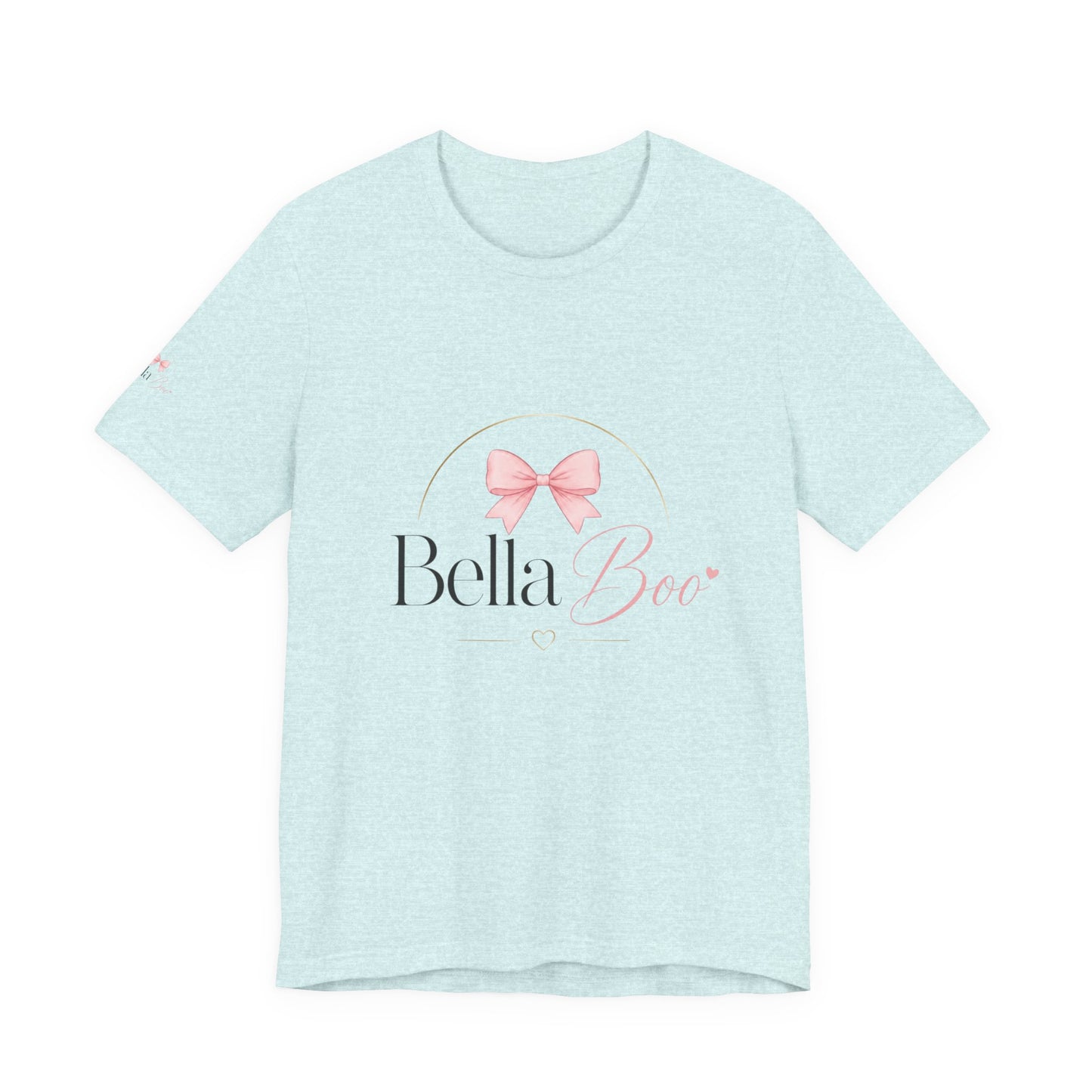 Bella Boo Tee — Pink Bow Baby Name Graphic T-Shirt